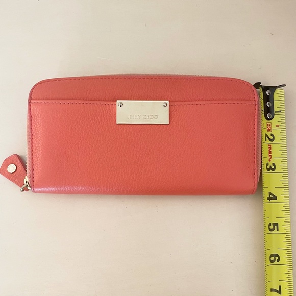 Jimmy Choo | Pippa Long Wallet in Coral - Picture 9 of 10